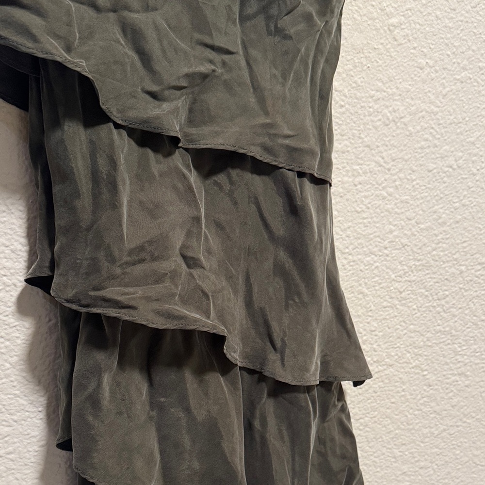 Posse Steel Olive One-Shoulder Ruffle Dress - Picture 10 of 11